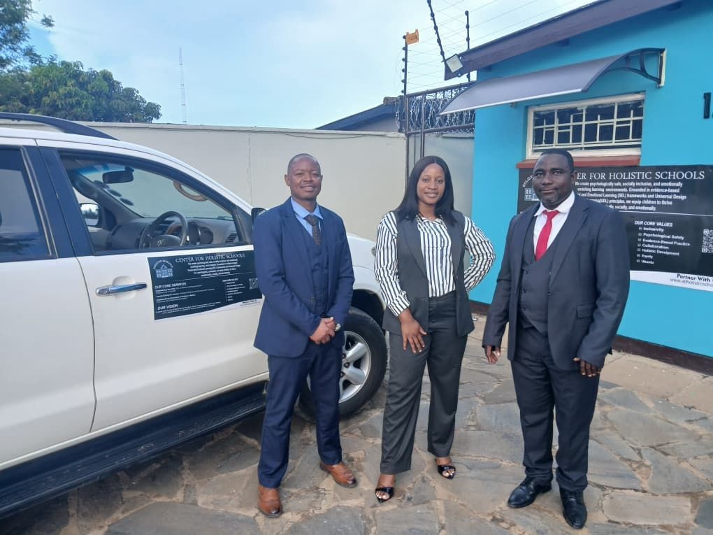 Center for Holistic schools Team at the Lusaka office after meeting members of the alliance Center for Holistic schools Team at the Lusaka office after meeting members of the alliance